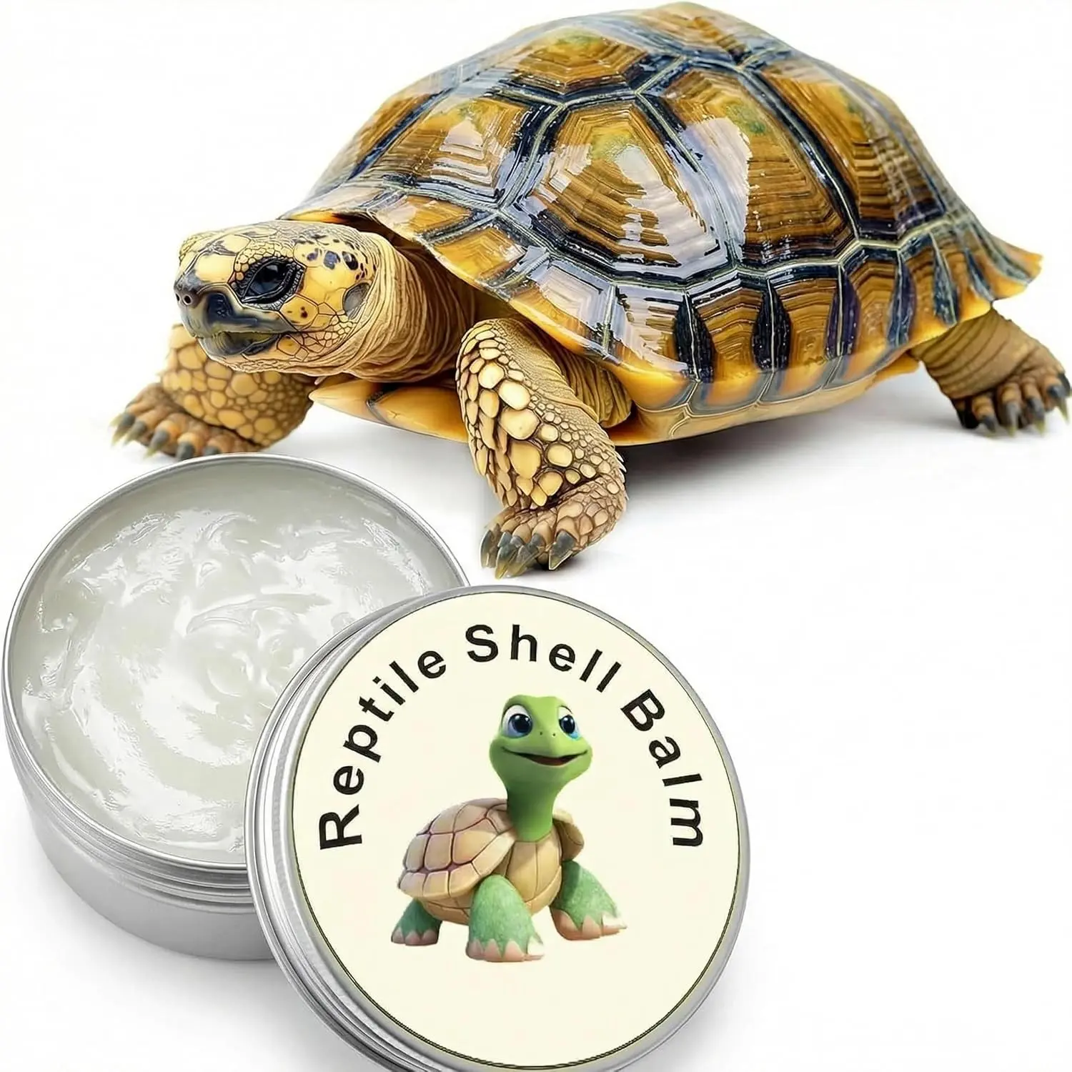 Shell Balm 2 Oz 60g Turtle Shell Care Conditioner Moisturizer for Tortoise, Lizard, Reptiles in Dry Environment Prevent Skin Dryness on Basking Platform, Tank and Rock