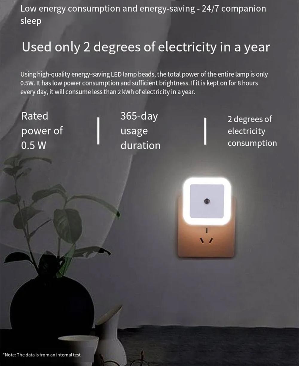 Smart Sensor Night Light Plug-in - Automatic LED Nightlight for Hallway, Bathroom & Bedroom