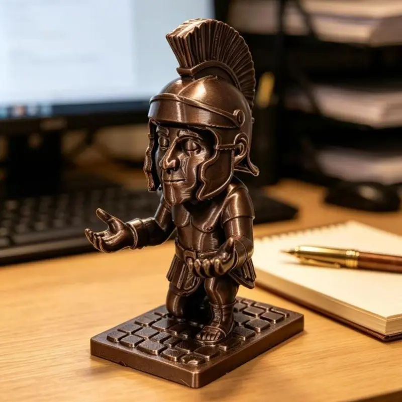 3D Printed Cartoon Roman Pen Holder, Office Desk Organizer, Holds Pens Pencils, Roman Knight Style, Creative Gift, Handmade Desktop Decor