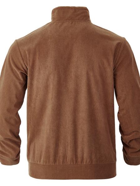 Men's Corduroy Jacket Coat, Spring & Fall Heavyweight Casual Outerwear, Durable Comfortable Design, Perfect for Outdoor Activities