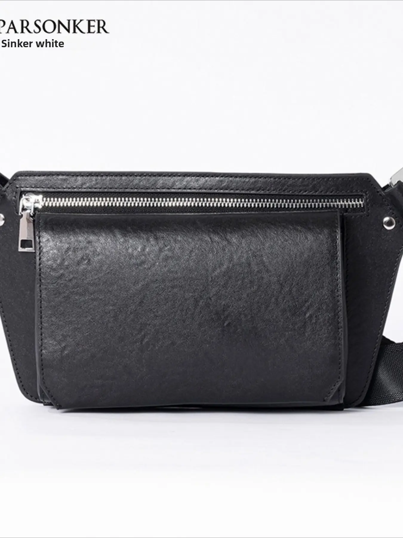 Men's breast bag, genuine leather, new casual carry-on small backpack, light and thin one-shoulder messenger bag, men's spot.