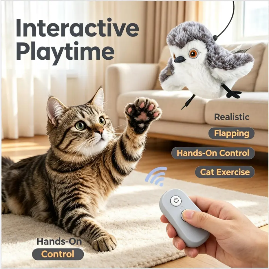 Rechargeable Chirping Flapping Bird Toy