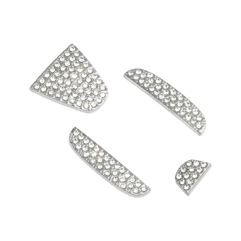 Rhinestone Car Emblem Decoration Cover (1 Set), Car Interior Decoration Accessories, DIY Shiny Bling Steering Wheel Accessories for Honda Civic Accord CRV Odyssey City 2015-2021, Car Accessory