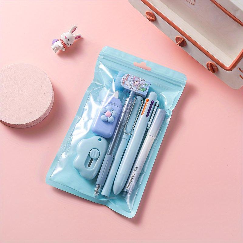 Cute Stationery Set, 1/4 Sets Writing Essentials Set, Pen Set, School Supplies Gift for Student & Stationery Supplies for Home School Office