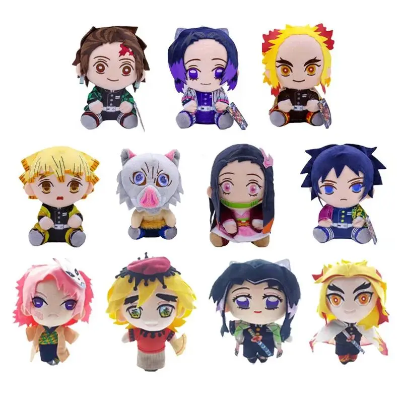 Demon Slayer Plush Stuffed Toys Tsugikuni Yoriichi Tsugikuni Michikatsu Akaza Anime Cartoon Figure Doll Children's Birthday Gift