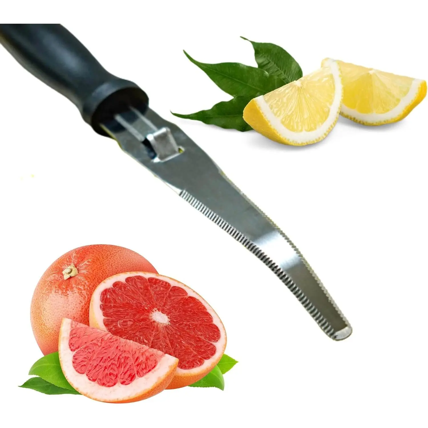 Better Houseware Grapefruit Knife - Stainless Steel Knife with Nylon Handle, Serrated Edge, Dishwasher Safe | Kitchen Utensils