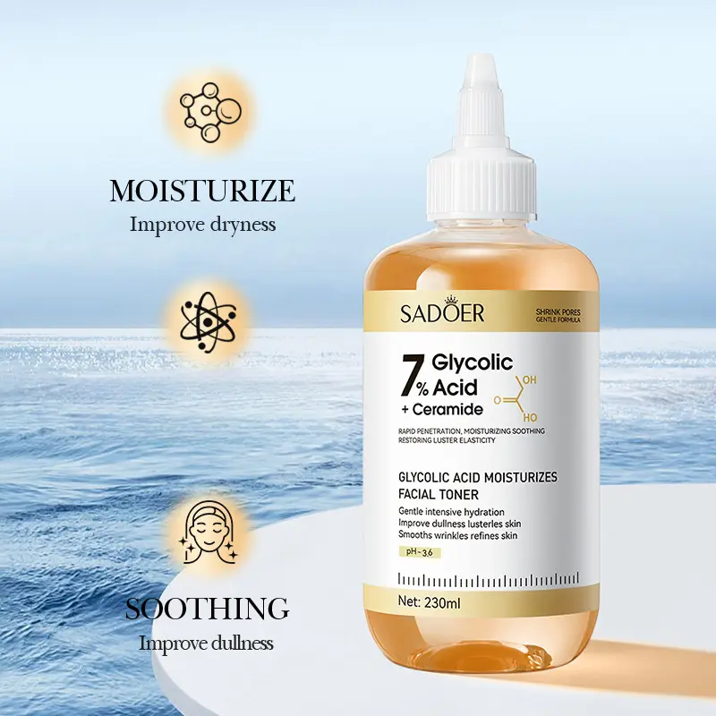 Glycolic Acid Skin Refining Toner 230ml, Hydrating & Moisturizing, Smooth Skin & Brighten Complexion, Hydrate, Moisturize