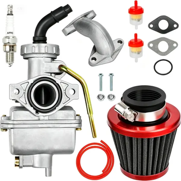 4-Stroke Carburetor Kit with Air Filter (FV-HYQ016-PZ20) - Universal Fit Replacement for 50cc-125cc ATV Quad 4 Wheeler Go Kart Pit Dirt Bike, Compatible with Tao Coolster Kazuma Baja SunL NST Roketa Loncin Lifan Chinese Engines