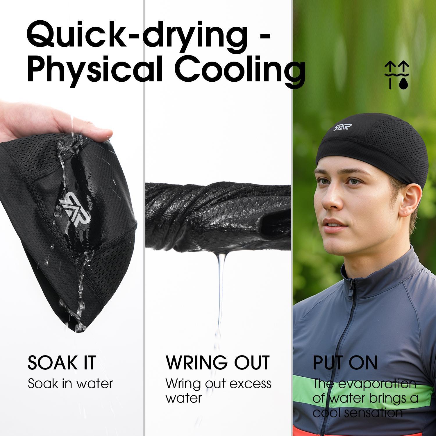 Cooling Skull Cap for Summer Sports - Bike Riding, Hiking & Outdoor | Breathable Helmet Liner with Moisture-Wicking | Unisex Multicolor Trendy Headwear, Quick-Dry Athletic Hat