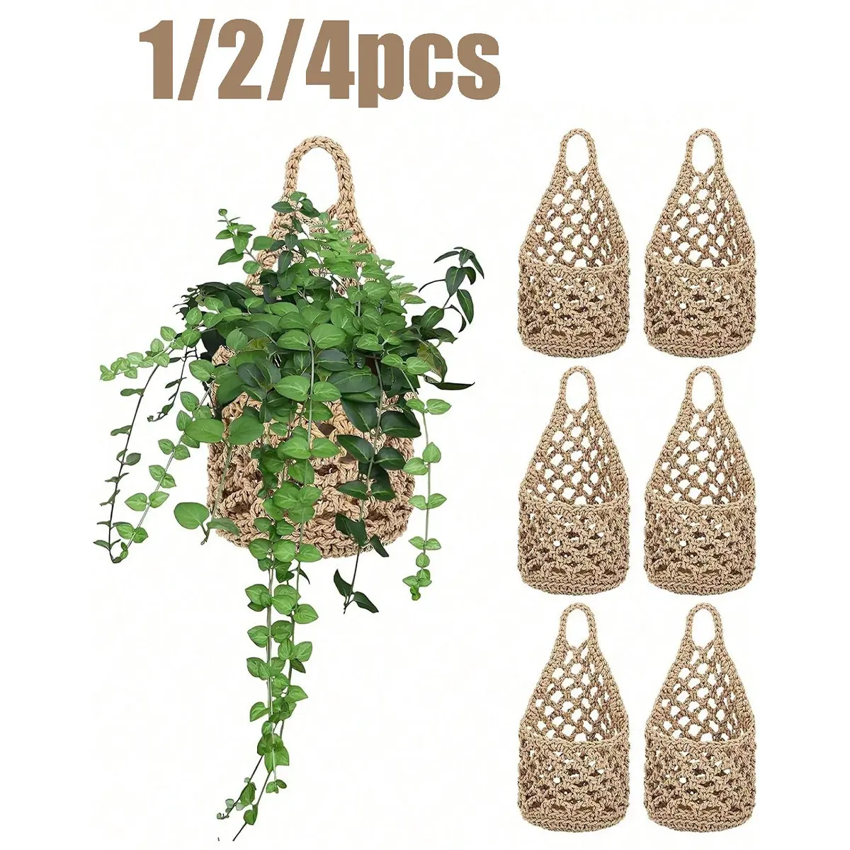 Indoor Plant Hanging Pots, Indoor Planters, Suitable for Plants Up to 4 Inches, Wall-Mounted Plant Rack, Indoor Hanging Flower Pot, Suspended Plants