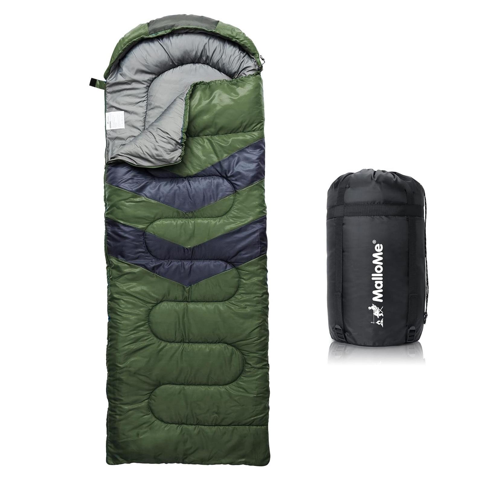 Autumn and winter outdoor envelope type hooded sleeping  camping hollow cotton sleeping  lunch break sleeping  essentials Cube Tent Conversion Kit XL Queen Double with Bag Pillow