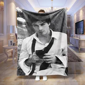 High-Density Superfine Flannel Photo-Printed Blanket - Delicate Soft Touch, Skin-Friendly, Breathable, Moisture-Wicking, Warm, Machine Washable, Pill-Resistant, Colorfast Bedding Throw