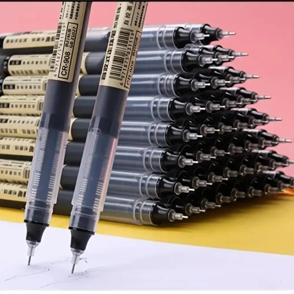 12Pcs 0.5mm Black Quick-Dry Ink Neutral Markers, Crisp Lines Smooth Writing Student Stationery, Ideal Exam Supplies for School & Office Daily Use, Quick-Dry Inks