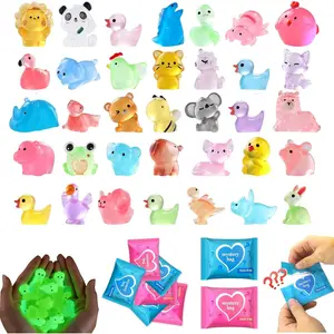 100 Pcs Blind Bags Mystery Resin Animals: Mini Glow in The Dark Resin Animals Mystery Bags for Fairy Garden Dollhouse Décor Collectible Craft Mini Figures