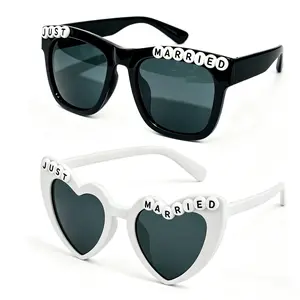 K901 Wedding Party Popular Heart-Shaped Pearl Wedding Glasses Sunglasses for European and American Parties, Photo Shoots for Girls, Cross-Border Supply