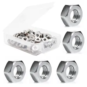 100 count #6-32 304 Stainless Steel Hex Nuts Lock Nuts