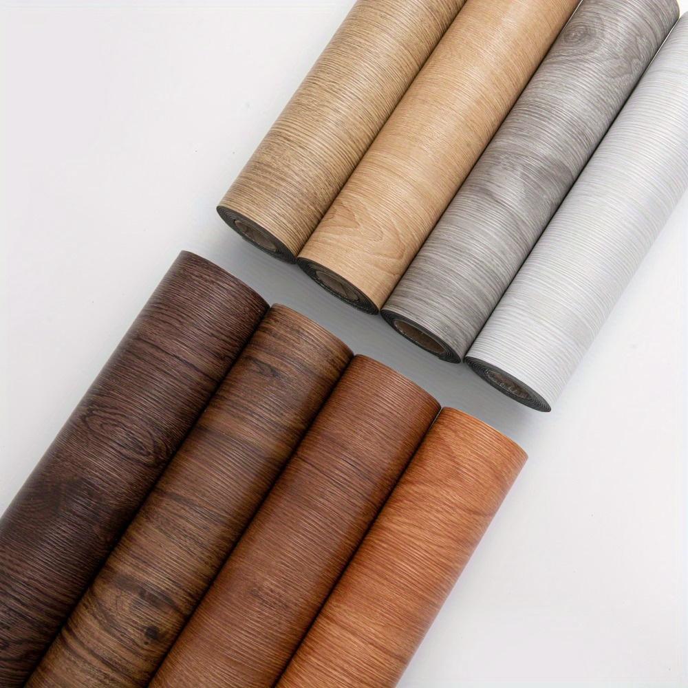 2 Rolls PVC Self-adhesive Wall Stickers, Floor Stickers, 15.75x118.11in Wood Grain Roll Material 1. 5mm Thickened Model, Suitable for Bedroom, Kitchen, Office Background Wall, Various Indoor Floors