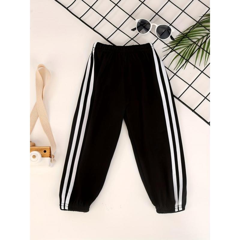 Boys' Lightweight Pants with Side Color Blocking, Children's Sports Pants, Casual Lightweight Jogging Pants Outdoor Activities