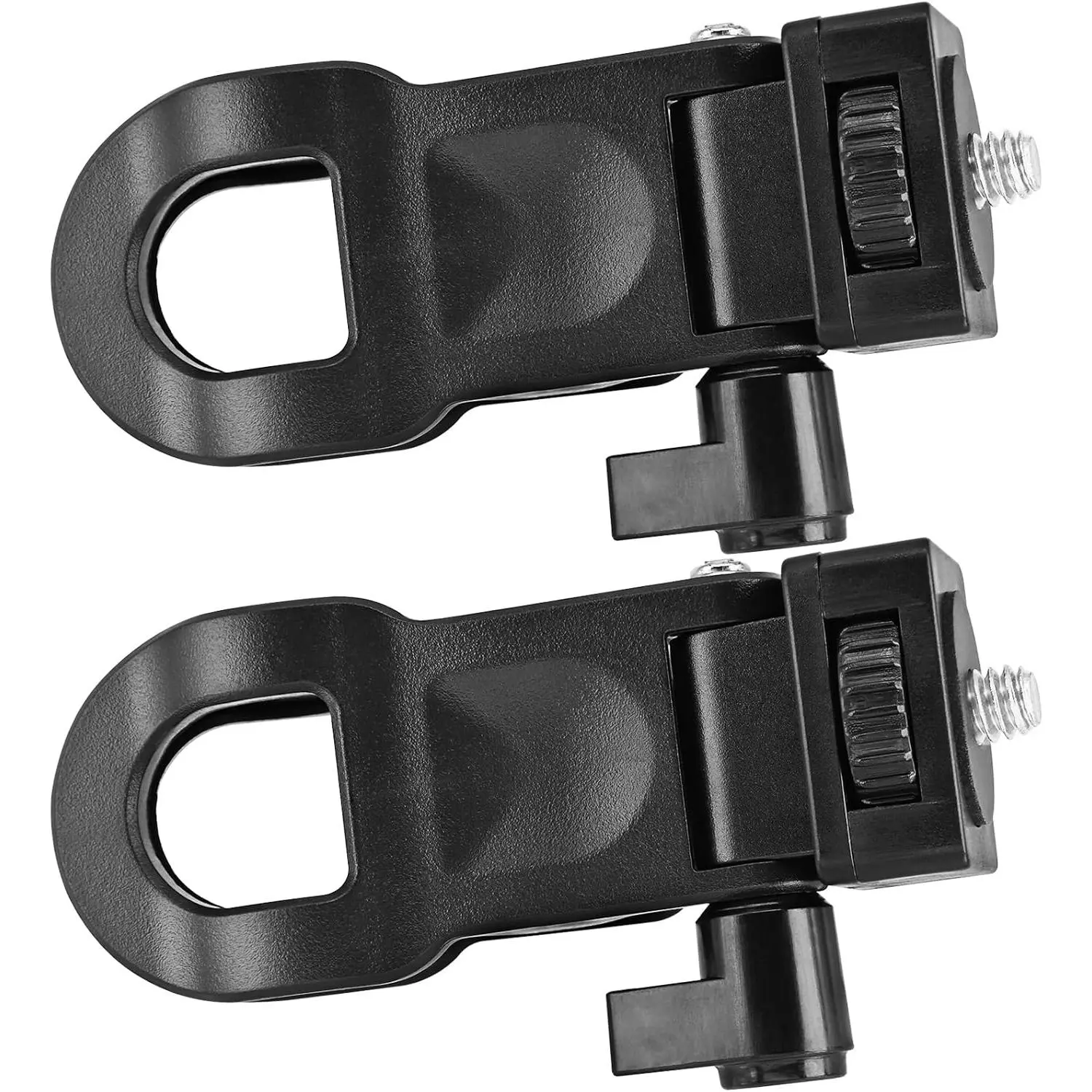 Camera Mount Clip, 2 Pack  Camera Mount Clamp Selfie Light Ring Light Clip with 1/4 Screw Connector, Screen LCD Display Top Fill Light Flash Stand Webcam Holder for Phone