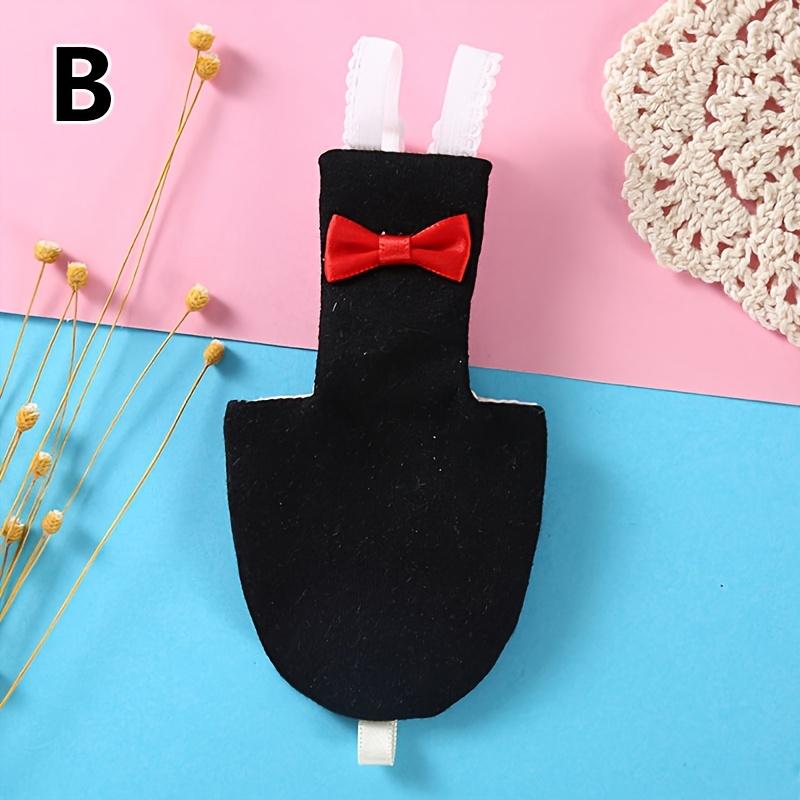 1pc Adorable Parrot Flight Suit with Bow Tie & Bunny Ears - Polyester Diaper Pouch for Medium to Large Birds, Comfortable Pet Bird Clothing, Bird Diaper Cover | Stylish Bird Clothing | Durable Pet Attire