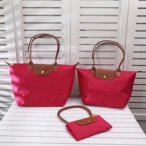 Oxford cloth foldable large-capacity dumpling bag, handbag, shoulder bag, large bag, women's bag, shopping bag