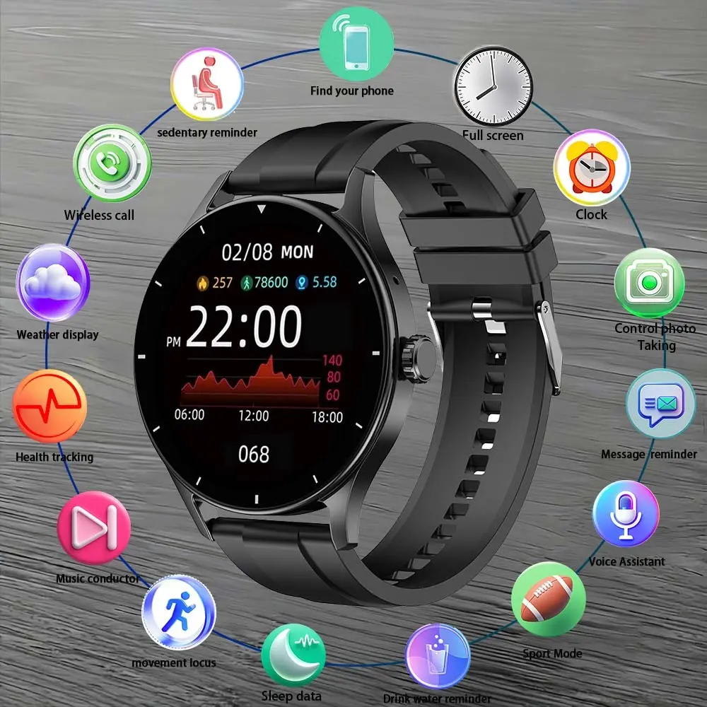 Smart Watch For Women Men 1.53" Full Touch Screen Answer Make Call Smartwatch Sleep Sports Modes For IOS Android Phones Smartbands Fitness Watch For Women Men Friend