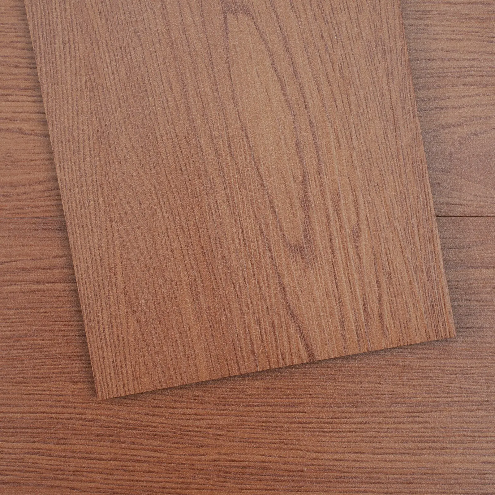 VEVOR Self-Adhesive Vinyl Floor Tiles, 36x6in 2.5mm Thick Peel & Stick Waterproof Tiles, Deep Brown Wood Grain DIY Flooring for Kitchen, Bedrooms, Easy Install with Long Lifespan