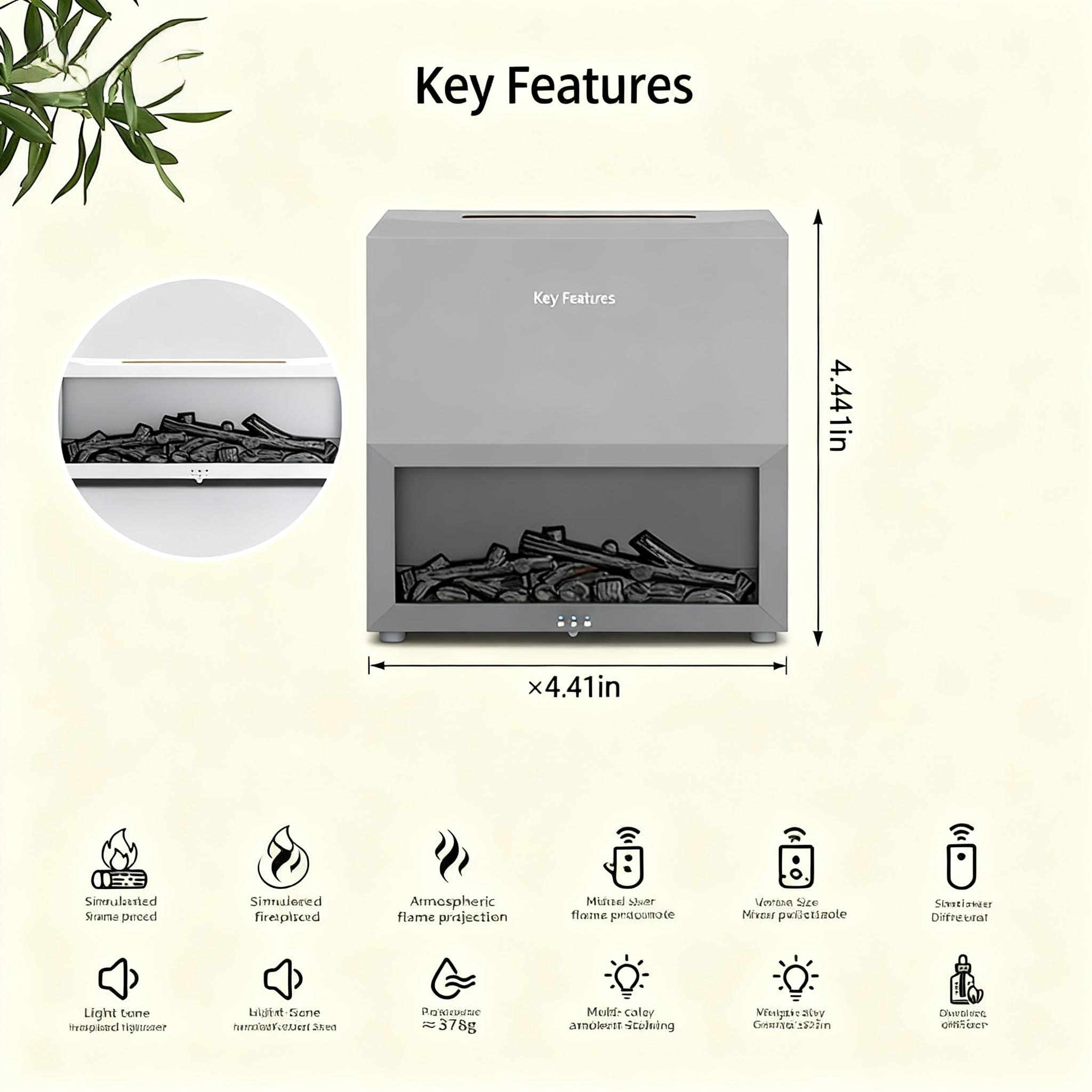 7-Color Mini Flame Essential Oil Diffuser Aromatherapy Humidifier with Waterless Auto-Off Perfect Gift for Boyfriend Girlfriend & Loved Ones Home Relaxation Must-Have Air Humidifier Soundwave Oil Diffuser Humidifier oil  diffuser