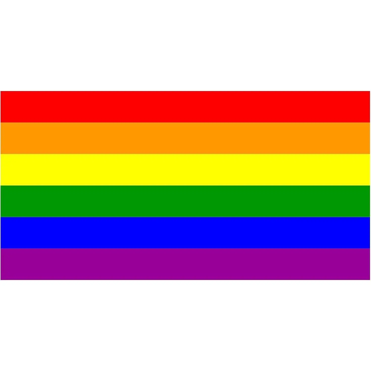 LGBT Rainbow Flag Sticker Car Decal Bumper Sticker Gay Pride Lesbian Bisexual Transgender Support (5x3)