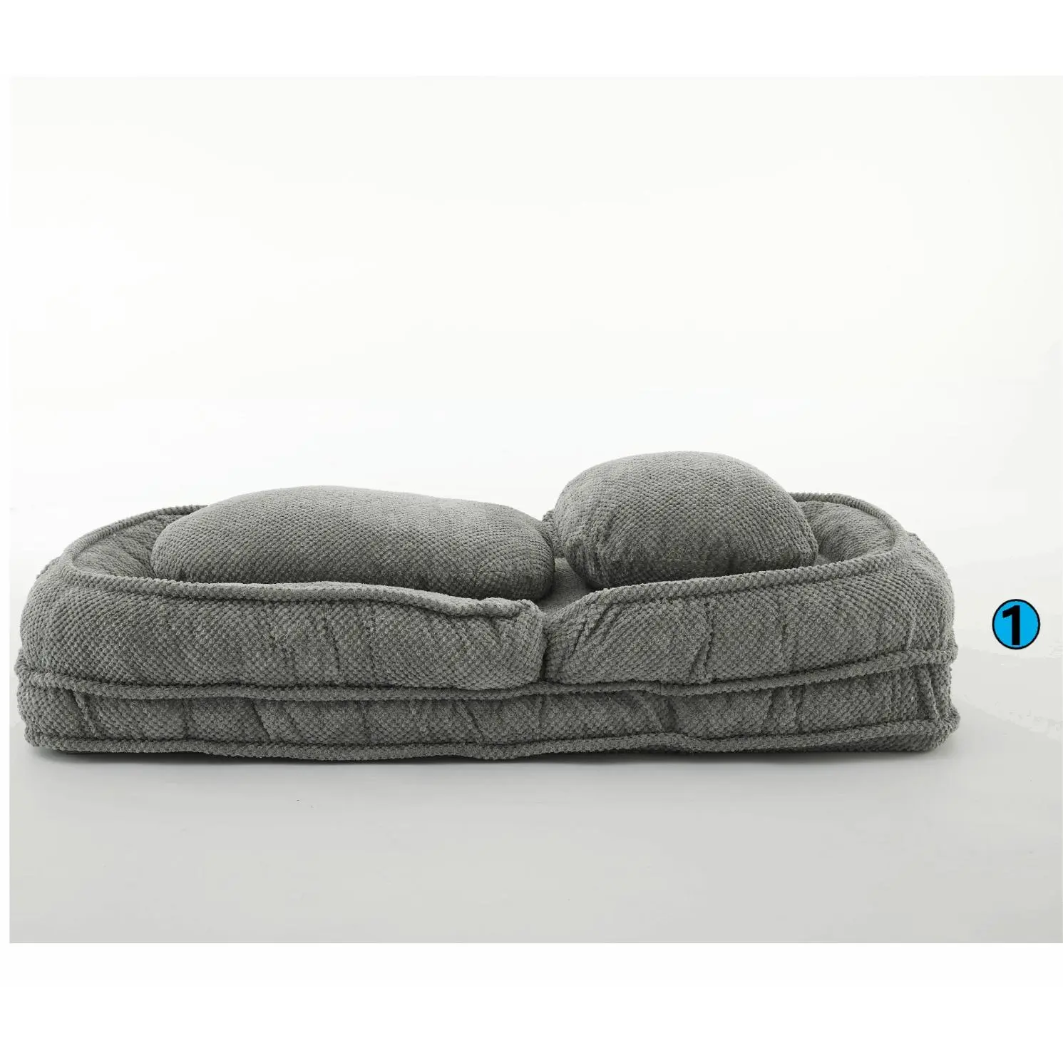 ARCH Multi-Position Adjustable Floor Sofa Couch with Metal Frame - 5 Reclining Angles, Foldable Lazy Sofa Bed, Space-Saving Polyester Gray Sofas Living Room Bedroom, Decorating Living Room, 69.3x34.7x33.1in