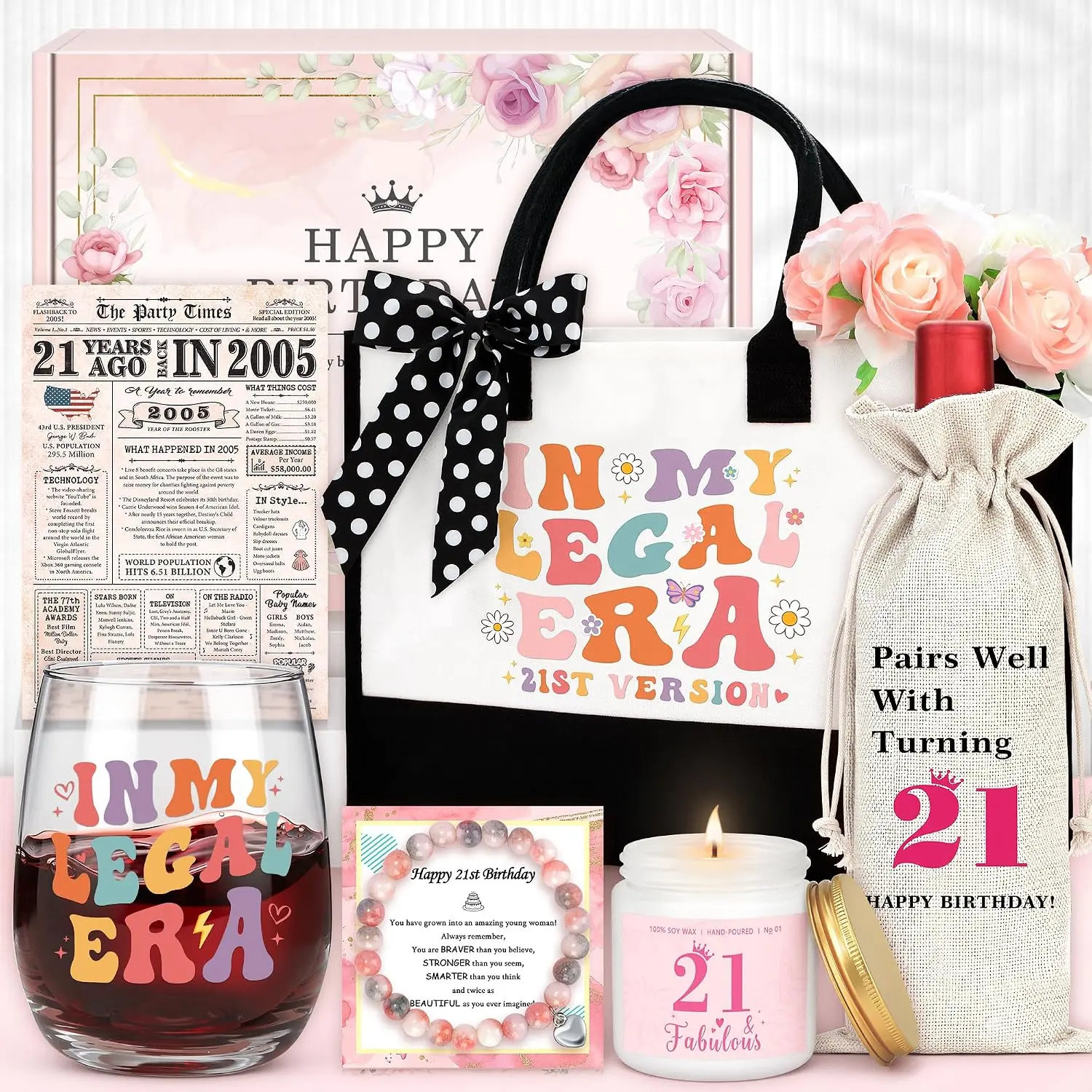 21st Birthday Gifts for Her Cool 21 Year Old Birthday Gifts for Her  Ideas for 21 Year Old Woman  Happy 21st Bday  Haves Accessories for Women Girls Daughter Sister Girlfriend Bestie