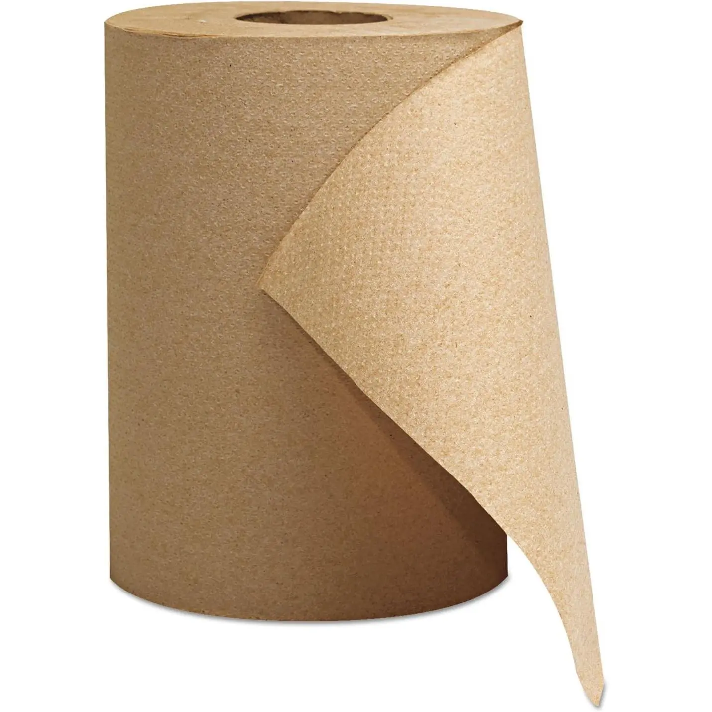 Hardwound Roll Towels, 1-Ply, Brown, 8-Inch x 300 ft, 12 Rolls/Carton, Made in USA, Smooth Paper Construction for Comfortable FeelGift