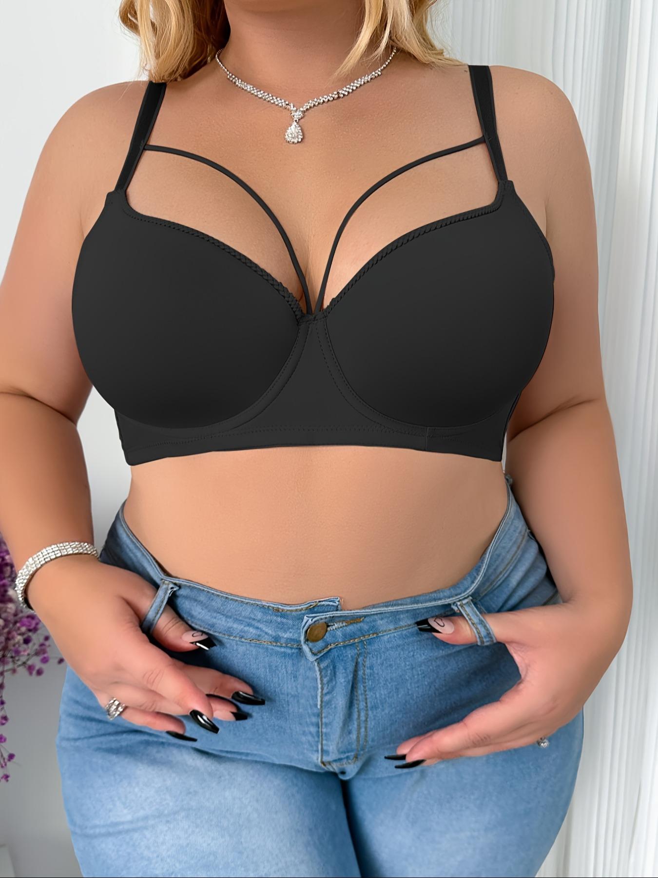 Plus-Size Women's seamless and sexy bra, with underwire for firm support, comfortable for everyday wear, Underwire Brassiere