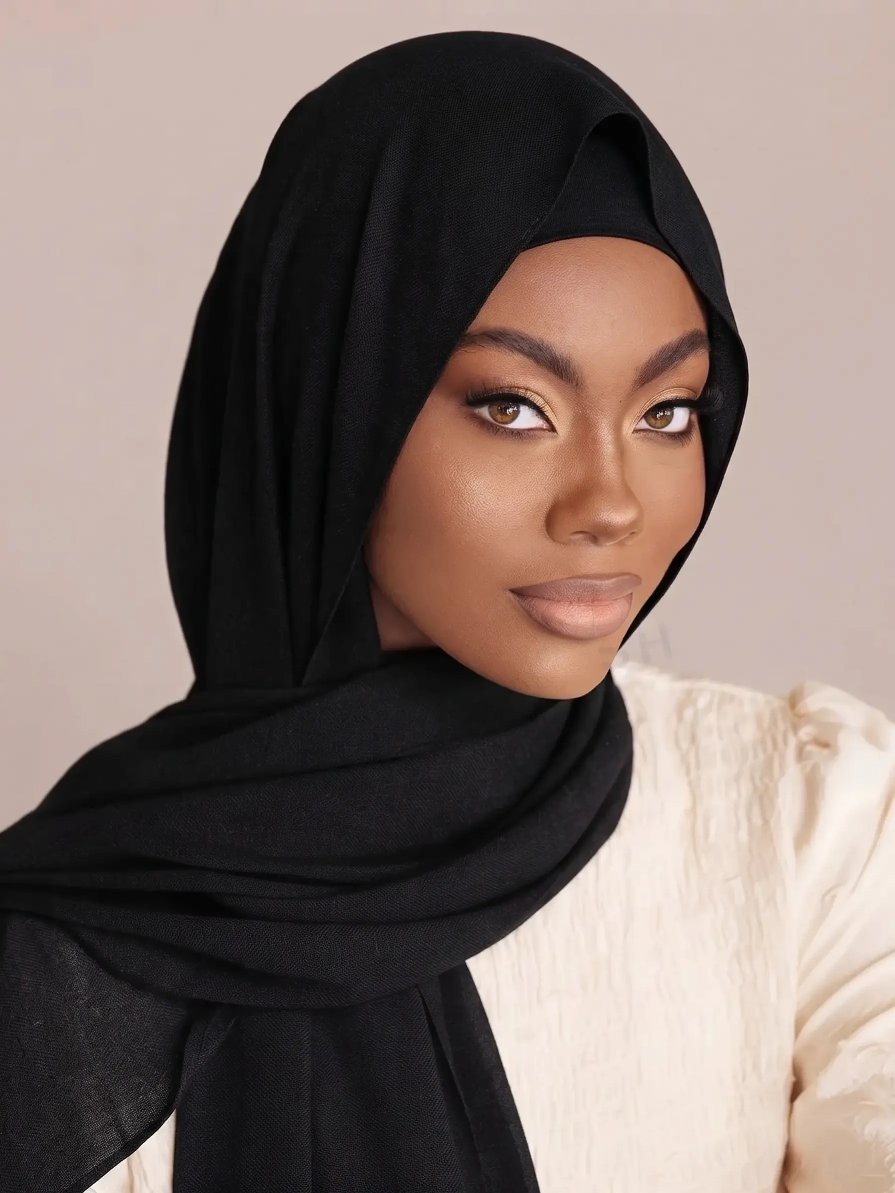 Women's Single Color Beach Chiffon Long Scarf, Muslim Headscarf, Hijab, Arabic Casual Long Scarf, Sun Protection Wrap, Daily Use
