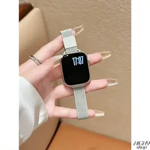 Slim Milanese Magnetic Metal Wrist Strap, Thin Chic Wearable Accessory, Perfectly Matches Daily Casual Outfits And Formal Occasions With Stable Magnetic Closure, Only The Wrist Strap Included