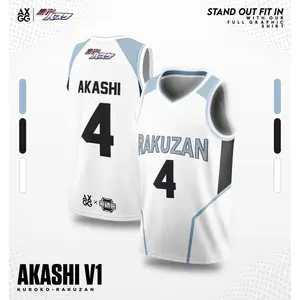 Rakuzan High Basketball Team Jersey Akashi No.4 Anime Kuroko No Basuke Adult Kids Vest Summer Quick-dry Comfy Athleisure