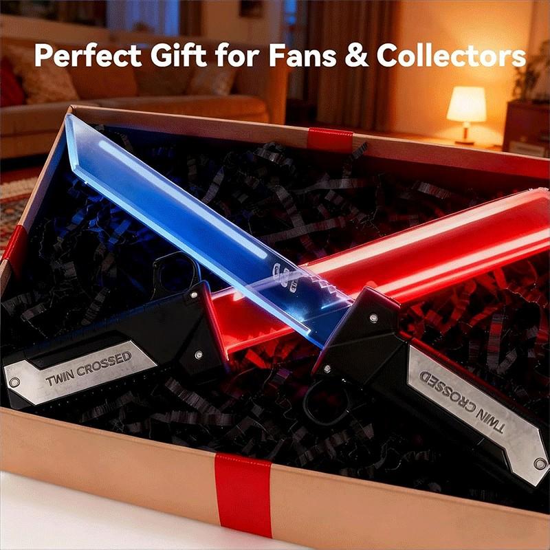 Blue Creative Glowing Sword Toy, Interchangeable Sheaths, Extendible Swords, Cool Lights, Role Play and Collection, Kids' Favorite Gift