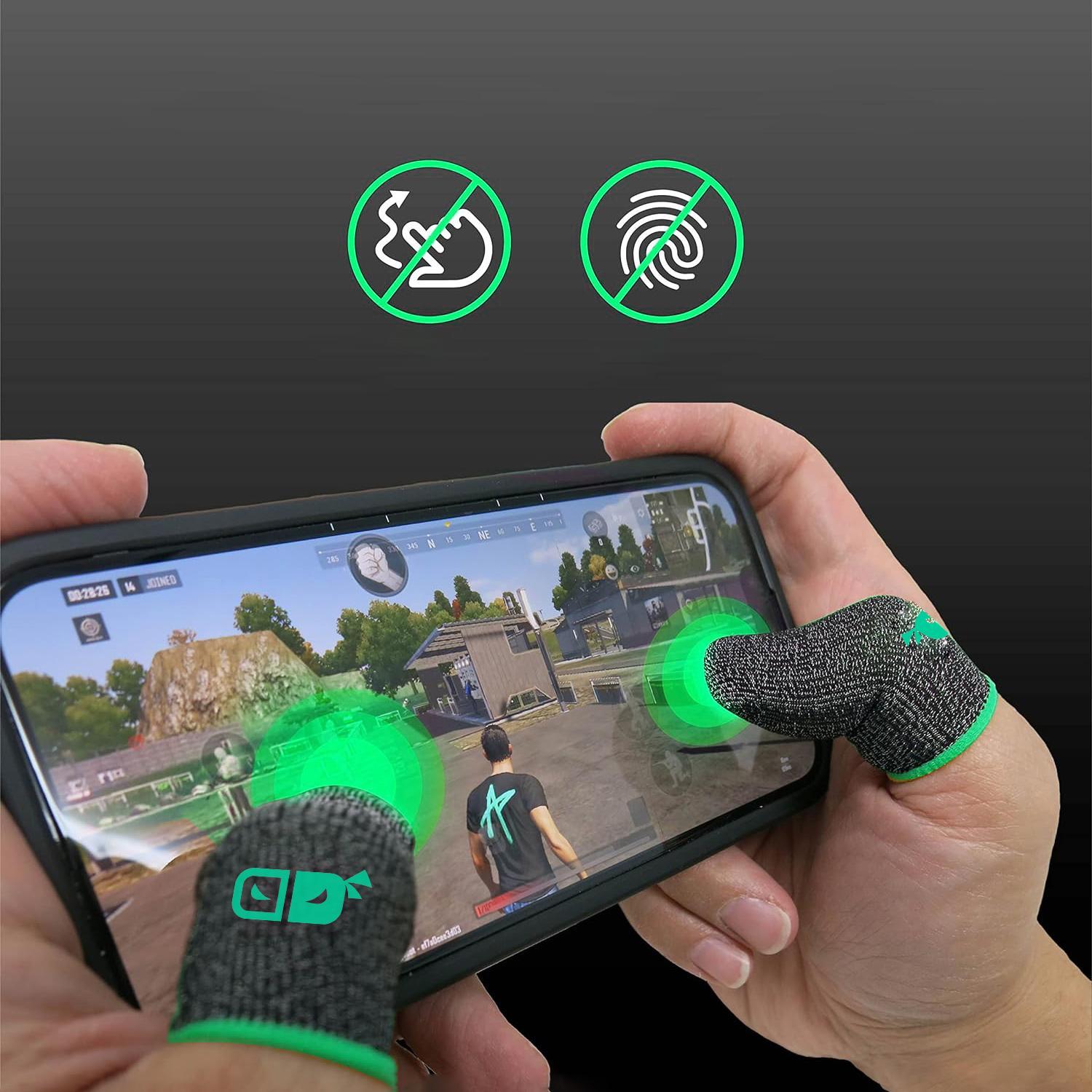 GAMINJA Finger Glove, Anti-slip Fingertip Gloves, Anti-sweat Touch Screen Game Finger Thumb Cover, Gaming Accessories, Console Accessories for PUBG Mobile Game