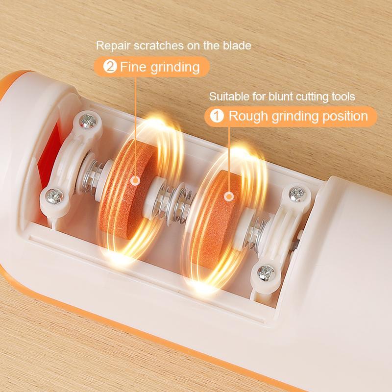 Electric Knife Sharpener, 1 Count USB Rechargeable Knife Sharpener, Adjustable Angle Sharpener for Kitchen Knife Grinding and Polishing Tool