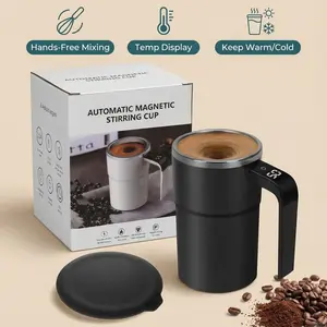 Smart Digital Automatic Stirring Cup, Electric Coffee Mug with Temperature Display, Ideal for Home and Office Use, Perfect for Coffee, Milk, Chocolate, Mocha
