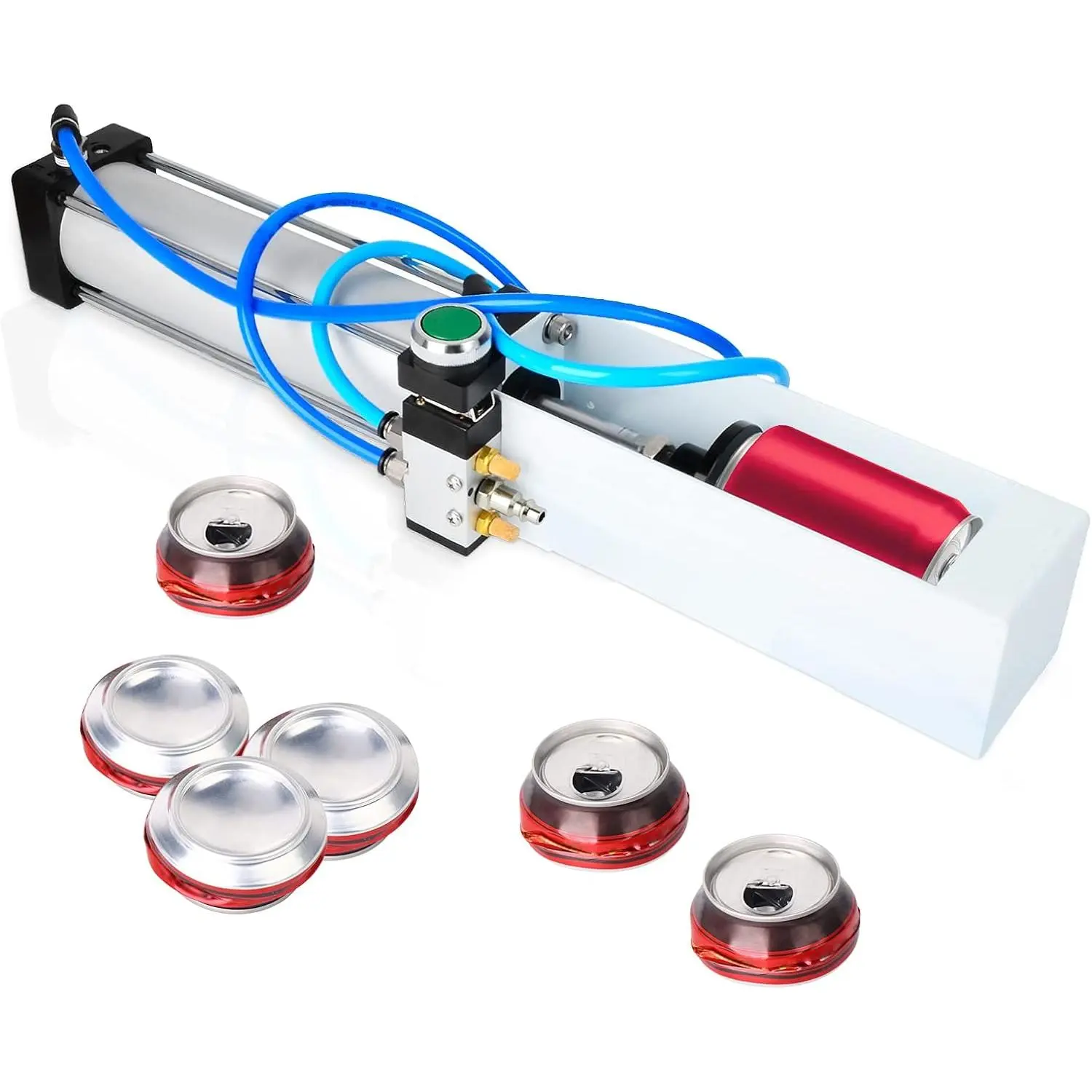 Aluminum Can Crusher Eco-Friendly Recycling Tool Heavy Duty Pneumatic Cylinder Soda Beer Can Crusher
