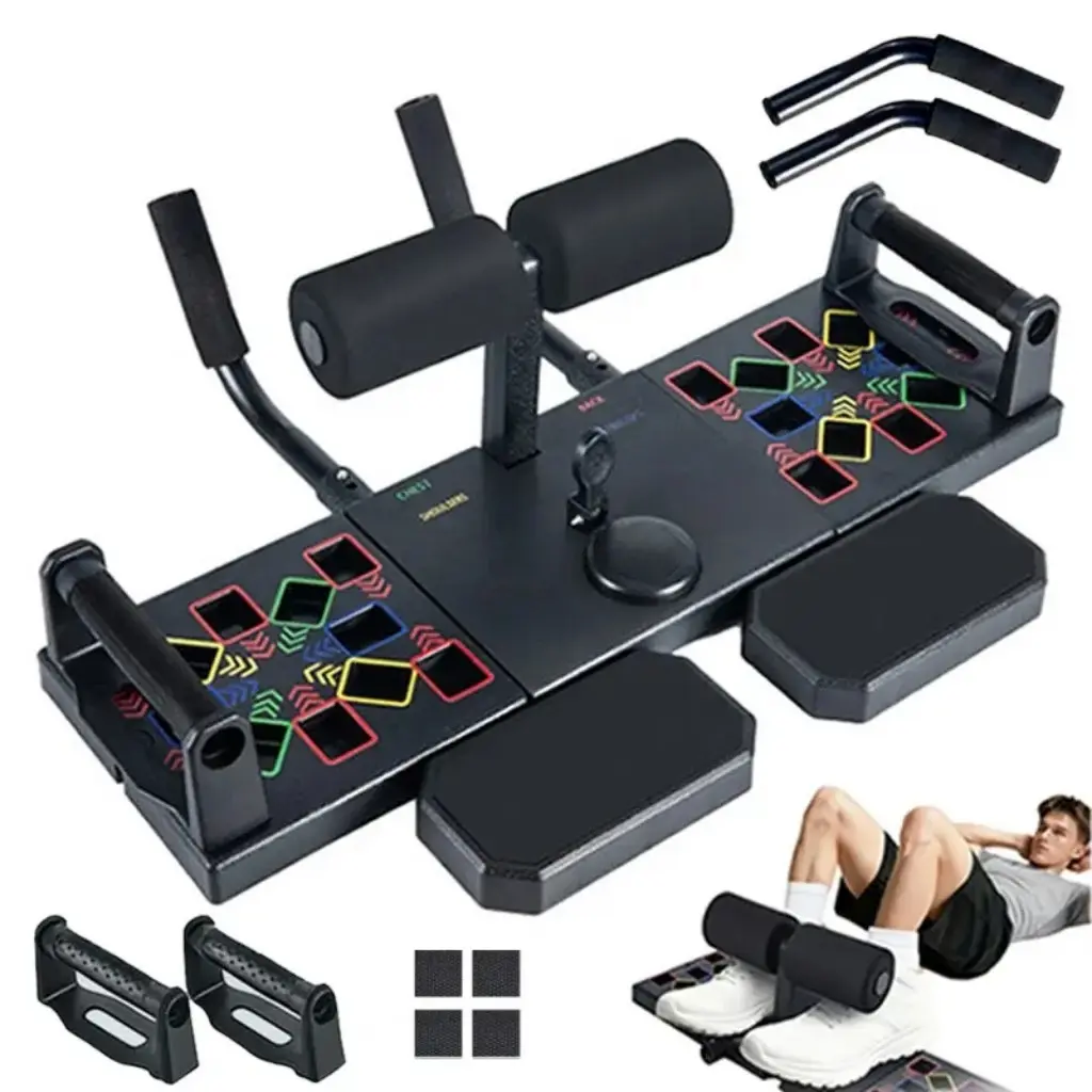 Portable Multi-Functional Muscle Training Board Set, Foldable Push-Up Mat with Handle, Home Gym Tool, Ideal Gift for Fitness Enthusiasts