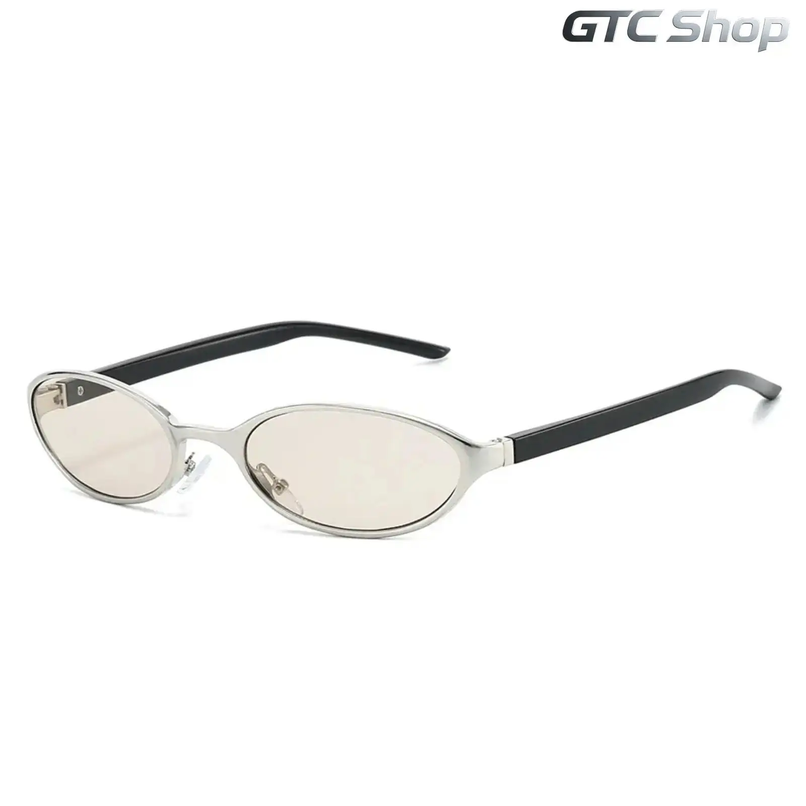 3-Piece Cat Eye Sunglasses, Y2K Futuristic Oval Metal Frame Shades for Women & Men, Korean Retro Style UV Protection Eyewear for Streetwear, Daily Wear, Travel & Summer Outfits