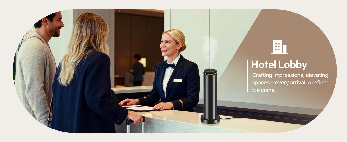 Waterless Scent Diffuser Starter Kit - 2000 Sq Ft Coverage,Diffuser with Remote/LED Light,Suitable for Home, Office, Hotel