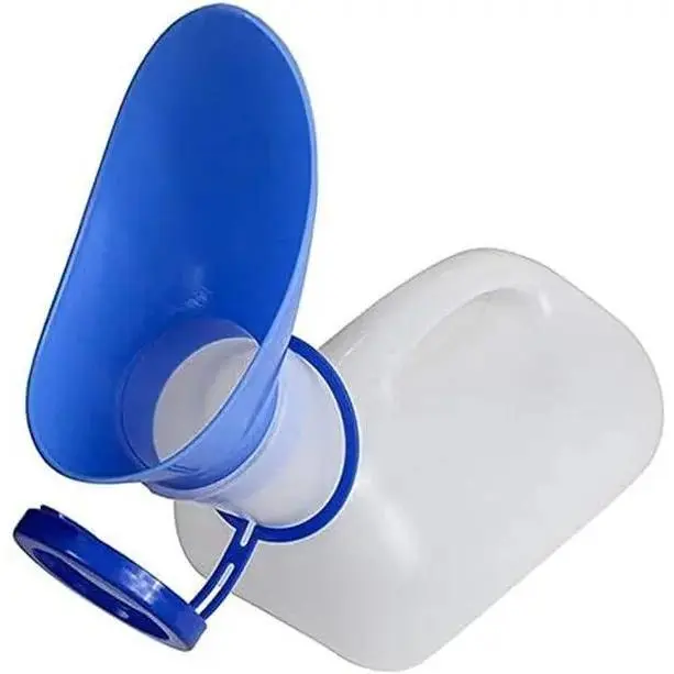 Unisex Potty Urinal for , Toliet Urinal for Men and Women, Bedpans Pee Bottle, with a Lid and Funnel, Mobile Toilet Plastic Portable Urinal for Camping Travel Yifanyou Sports