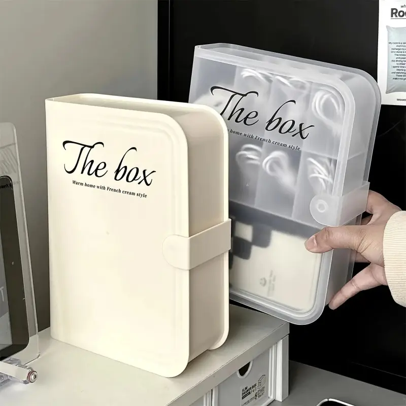 Wire Organizer Box, Desktop Storage Solution for Phone Chargers, Plugs & Data Cables, Durable Abs Material, Cover Included