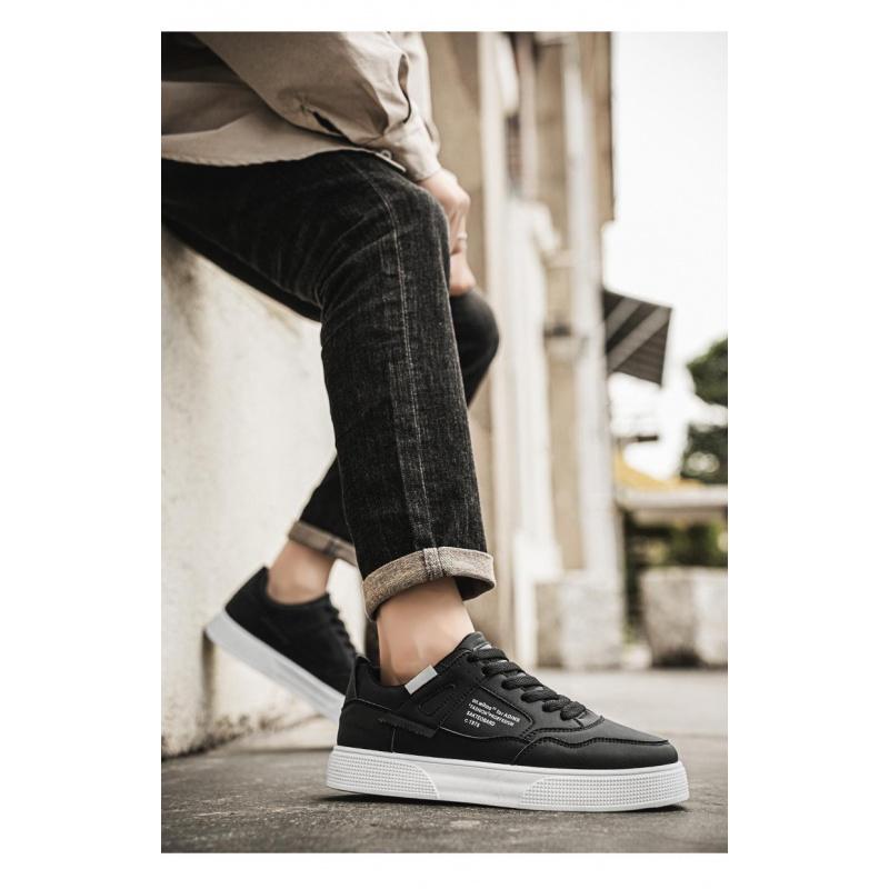 Men'S Low-Top Thick-Soled Sneakers - The Upper And Sole Have Cushioning Pads, Round-Toed Casual Sneakers, Perfect For Running, Gym, And Everyday Wear - Youth Fashion Lace-Up Sneakers (Low-Top Thick-Soled Sneakers)