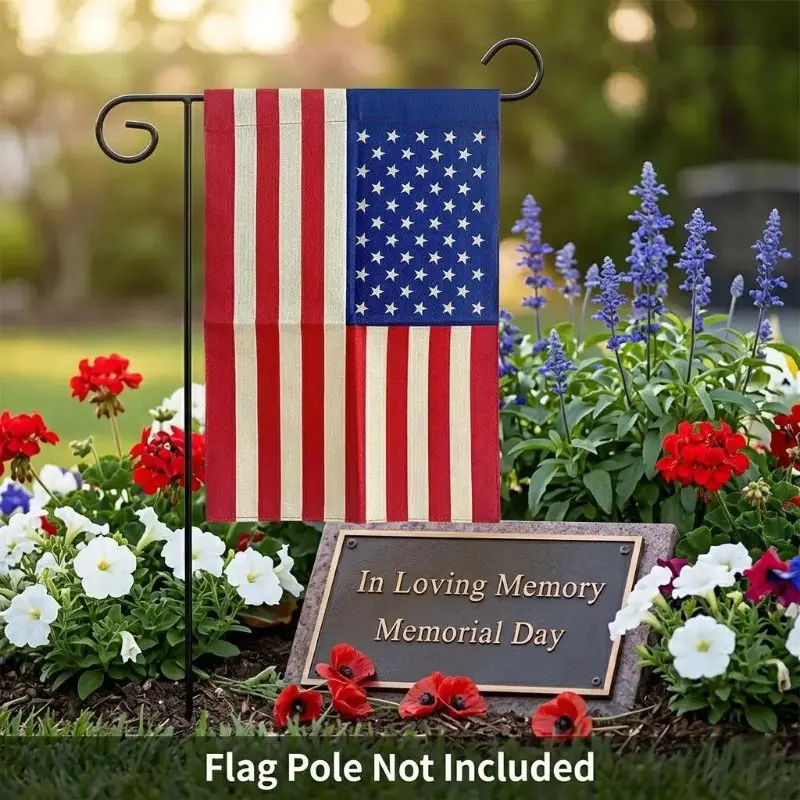 12x18 Inch Double-Sided American Garden Flag, Weather-Resistant Outdoor Decor