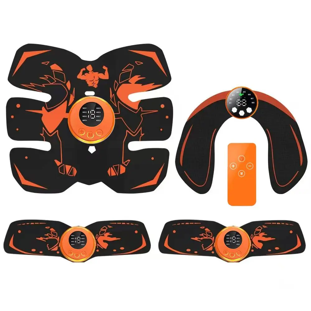 Abdominal Trainer & Butt Massager, Abdominal Exerciser, Glute Exercise Pad , Glute-Abdominal Dual Exercise, Multi-Part Training, 8 Modes 19 Intensity Levels