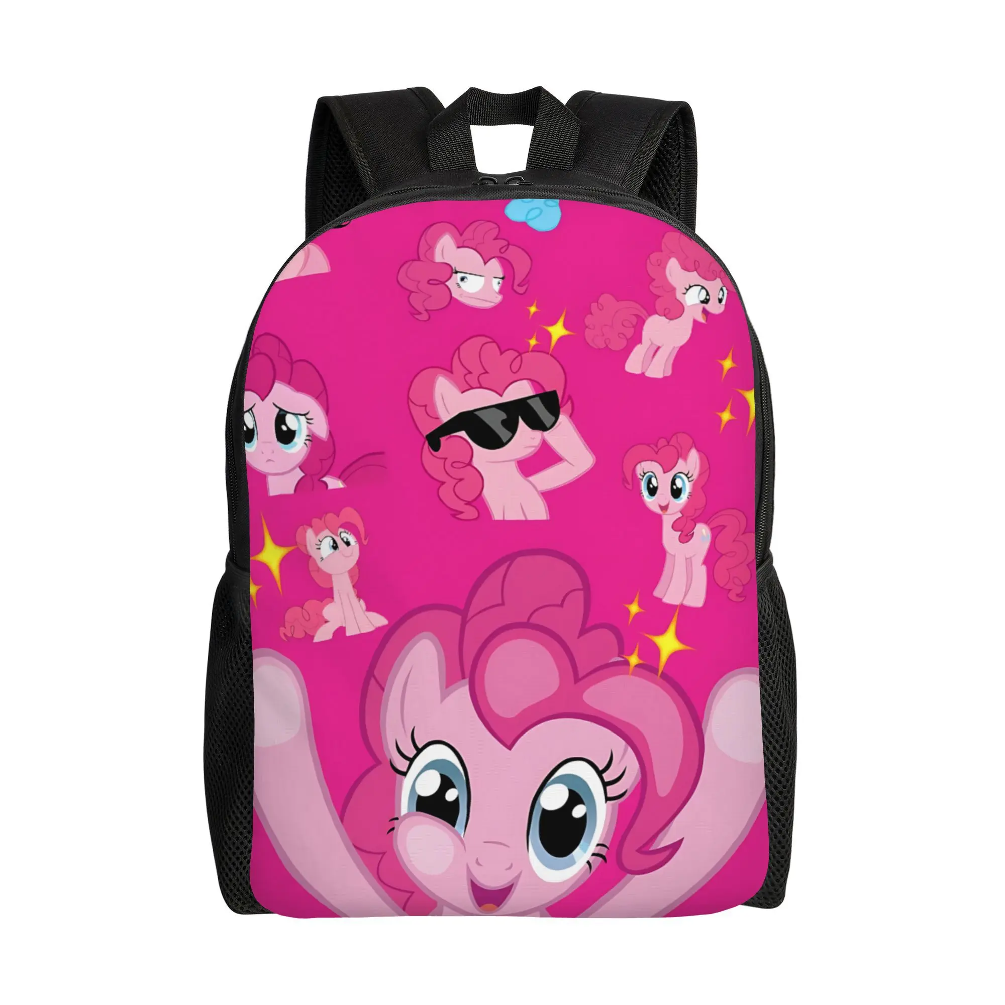 A back-to-school first day tote bag with pink pattern, sturdy and durable, unisex, stylish laptop bag, suitable for hiking, teenagers, etc., and can be given as a gift. bookbag backpacks